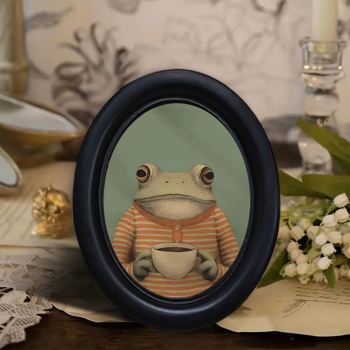Cozy Coffee Frog