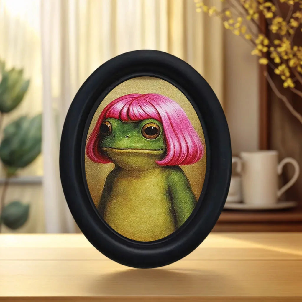 Fun Frog with Pink Hair