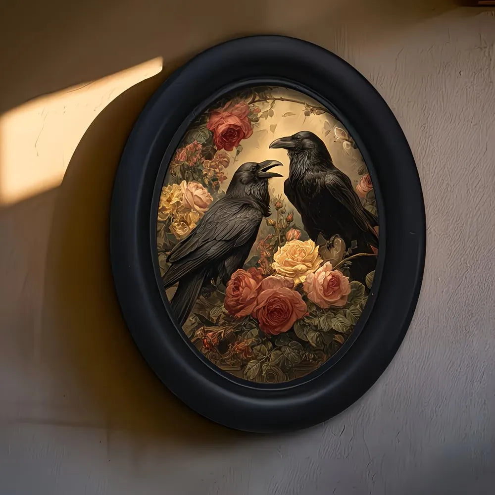 Two Crows and Roses