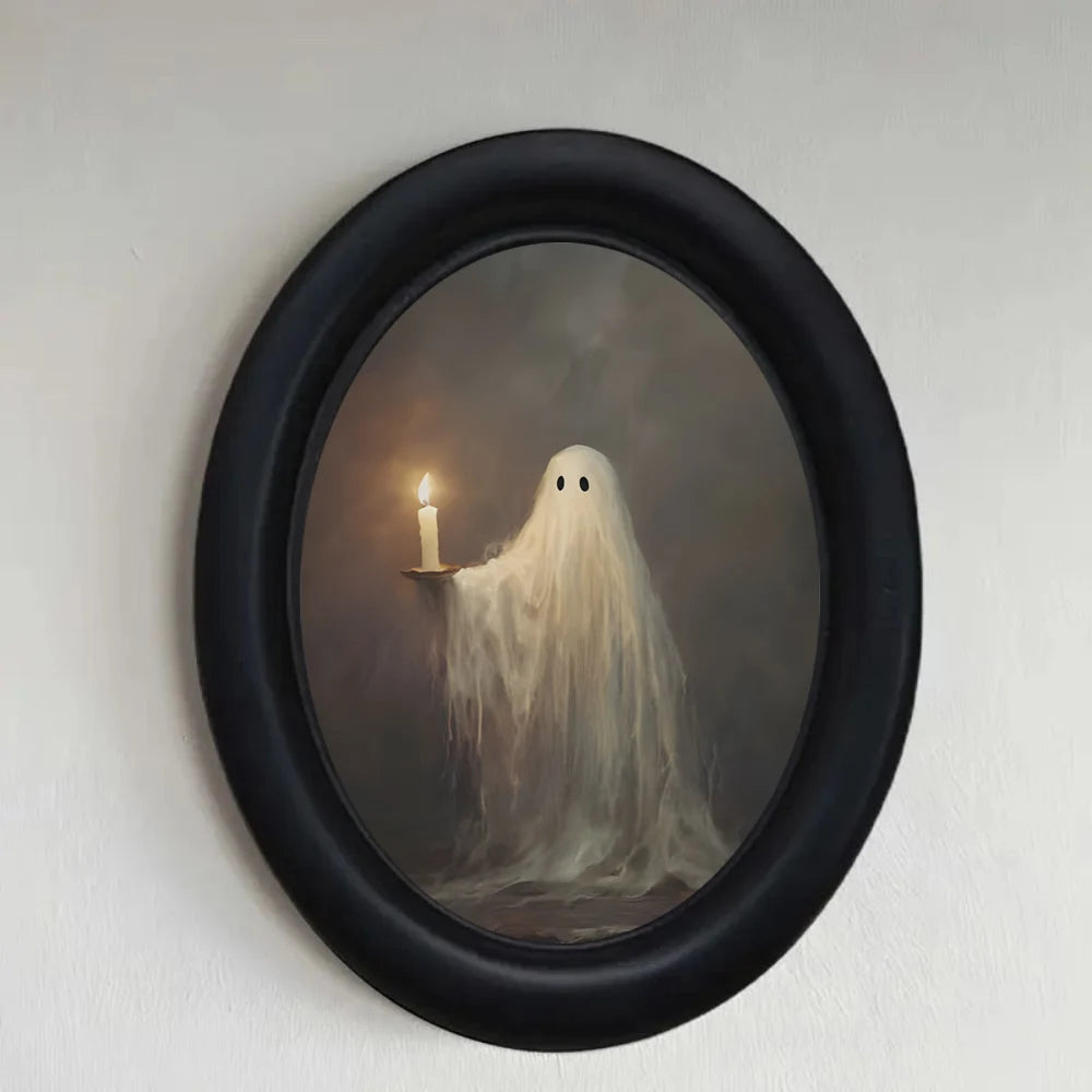Cute Little Ghost with Candle