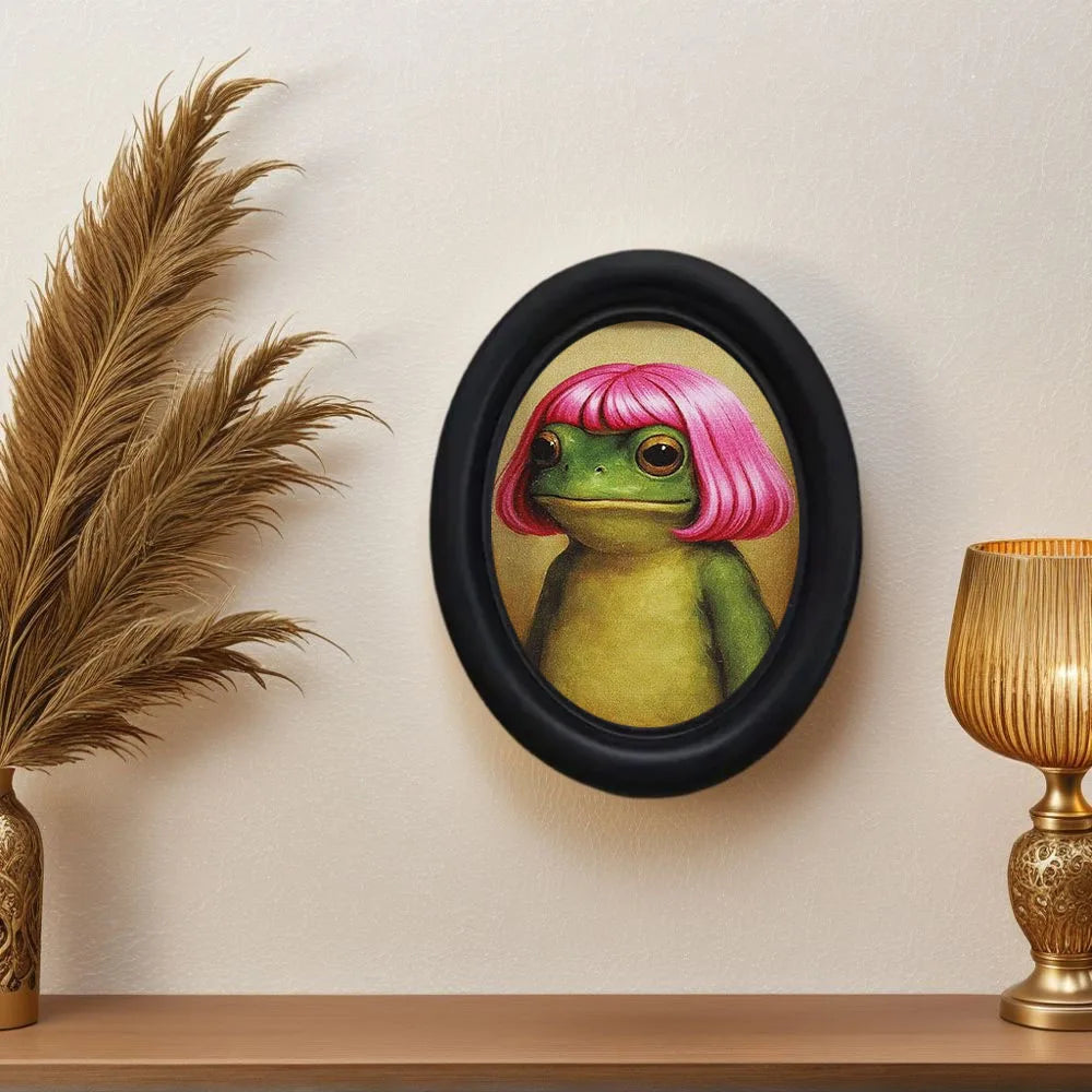 Fun Frog with Pink Hair
