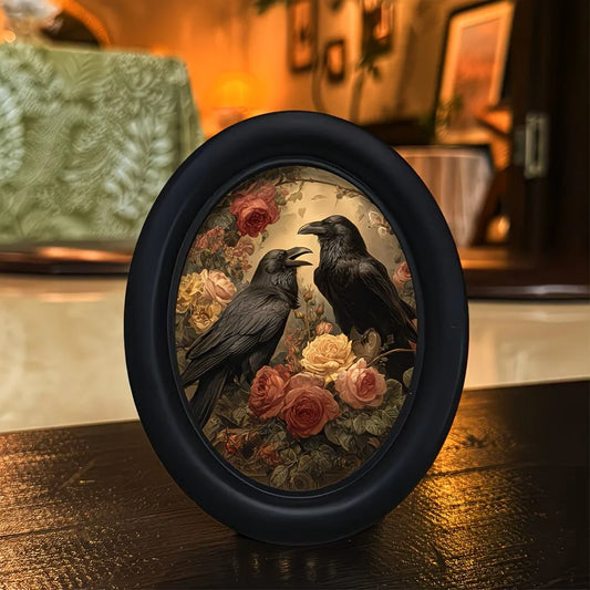 Two Crows and Roses
