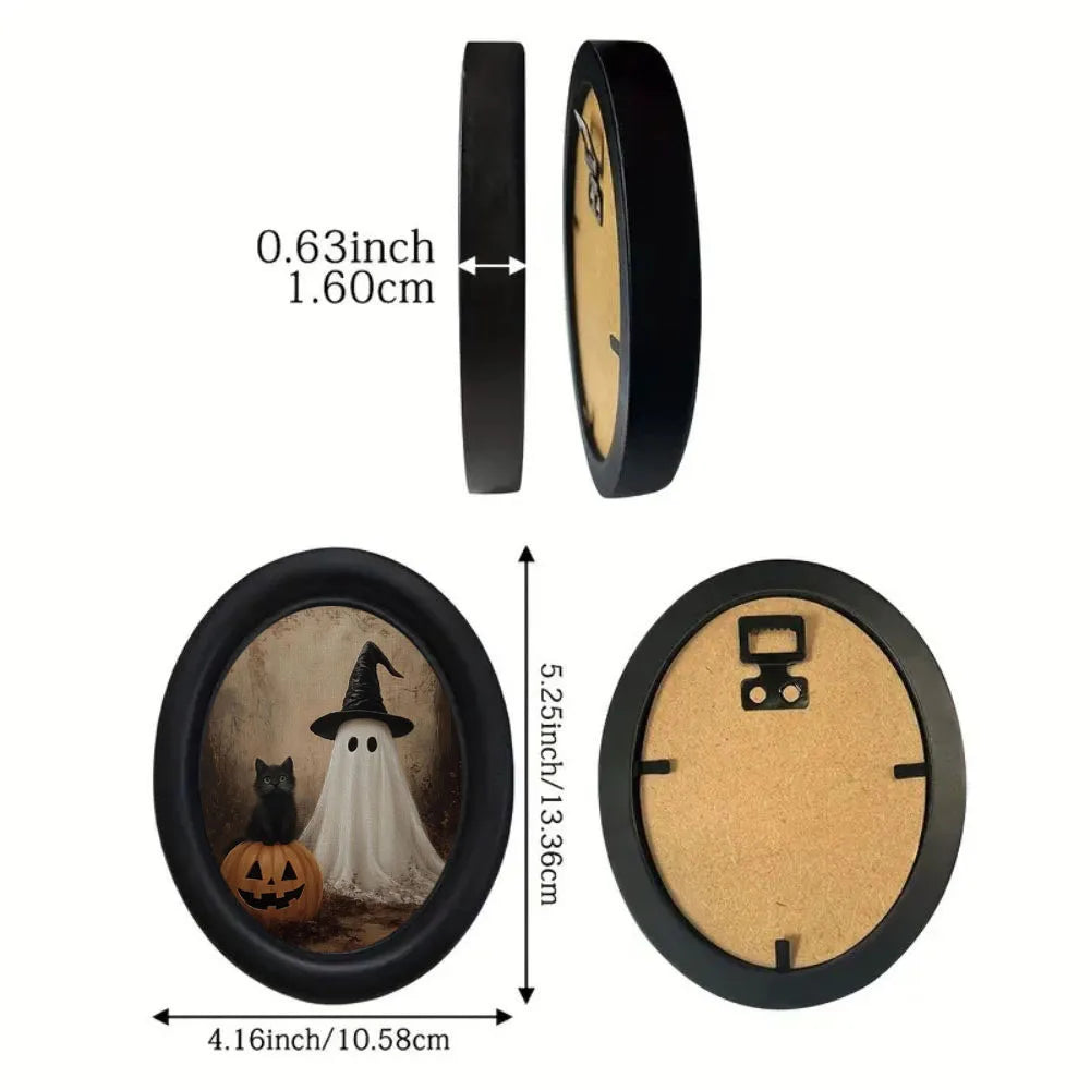 Ghostly Pumpkin and Black Cat