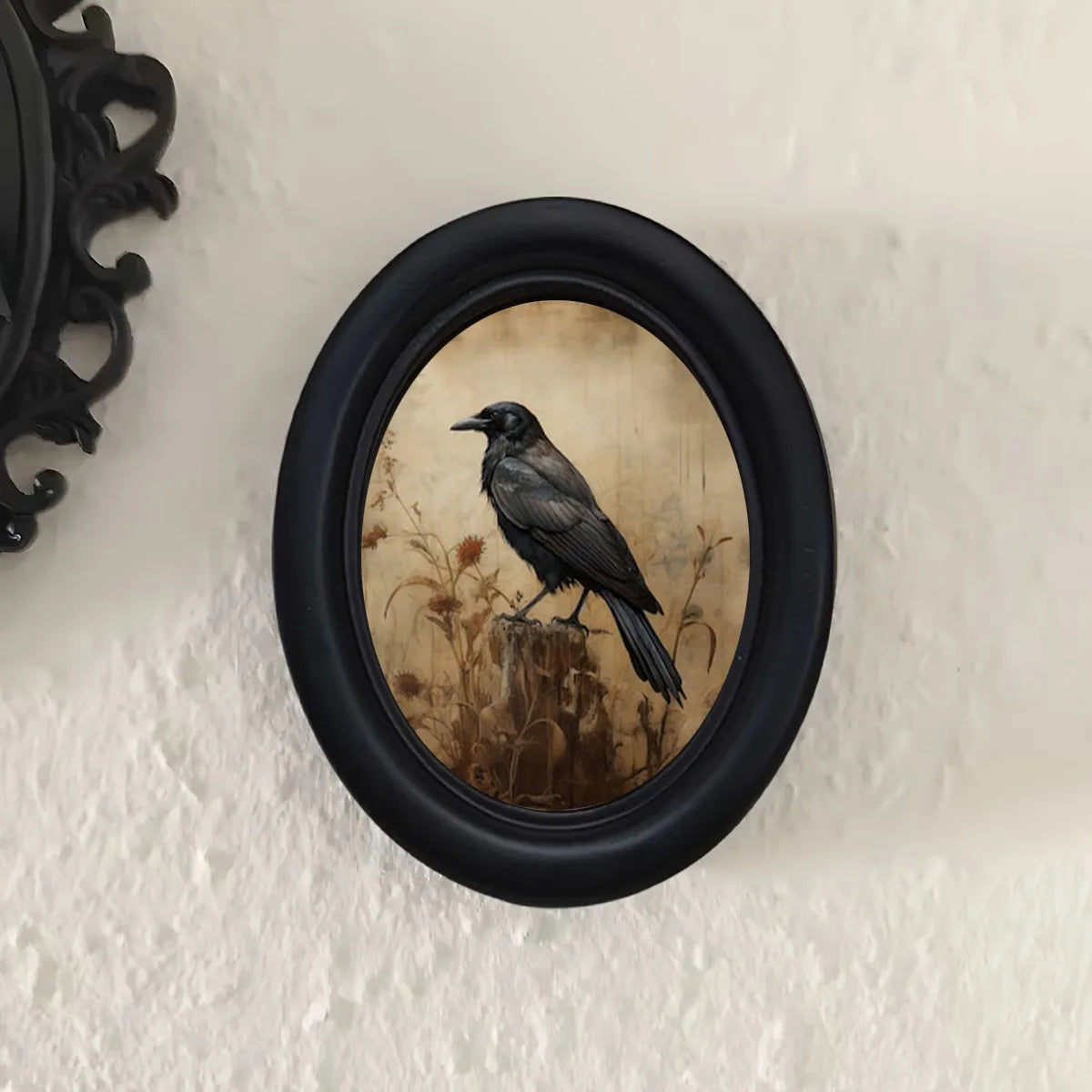Crow on a Tree Stump