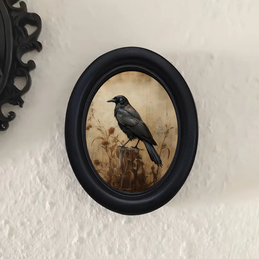 Crow on a Tree Stump