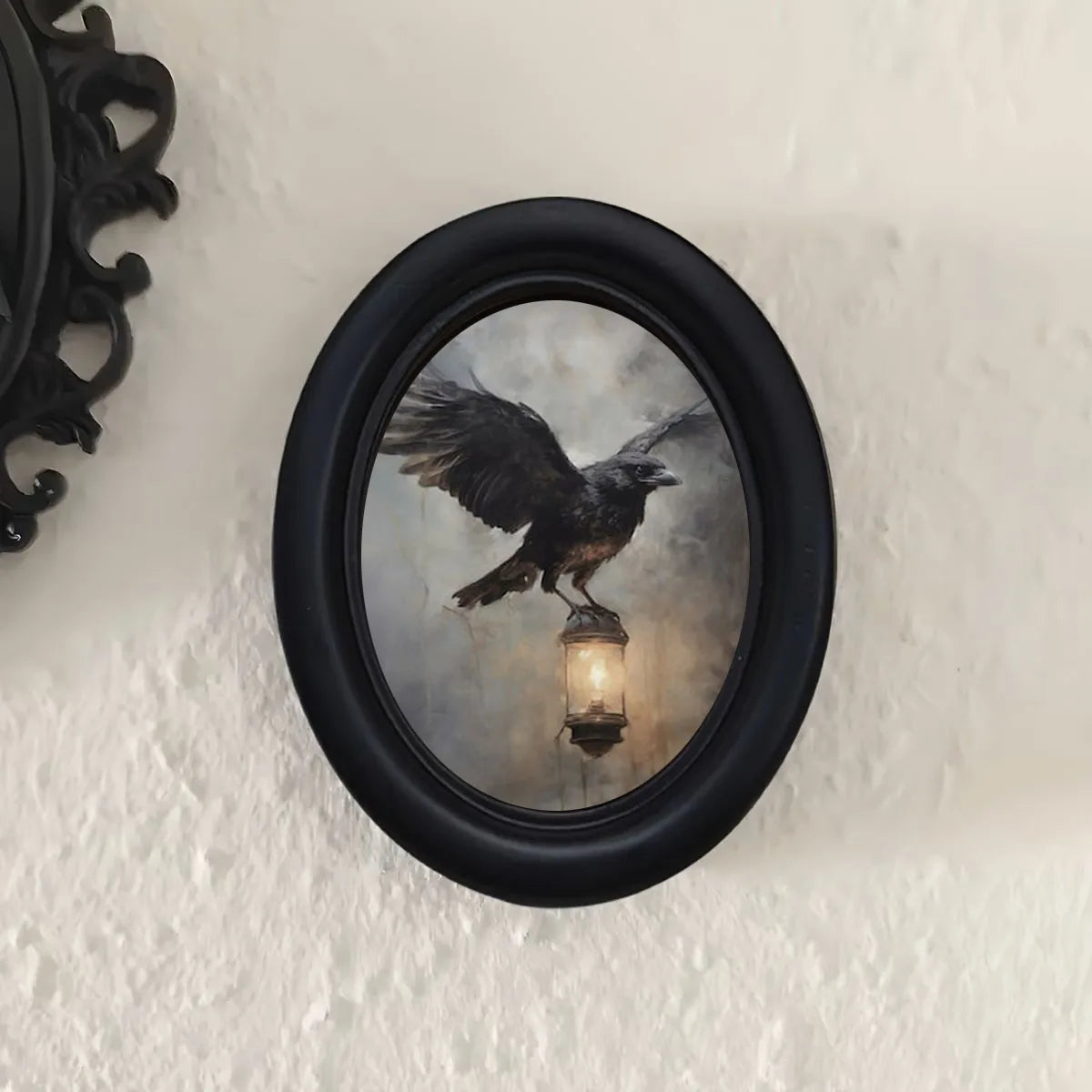 Crow Flying with a Lantern