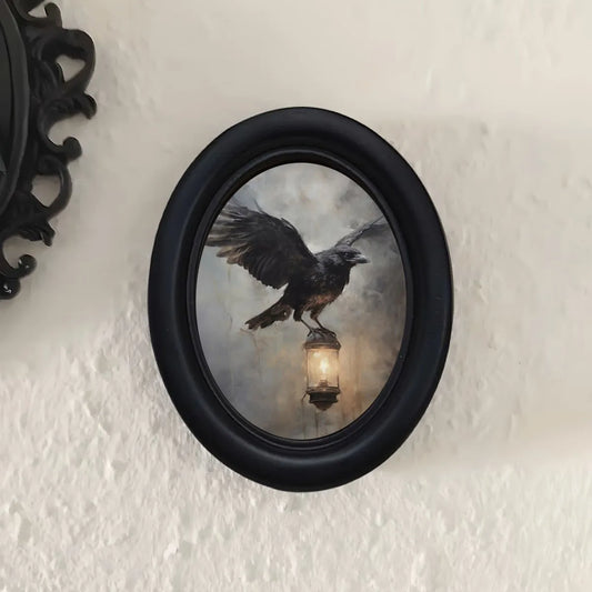 Crow Flying with a Lantern