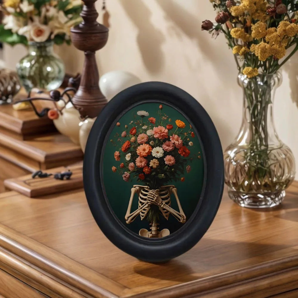 Skull Holding Flowers